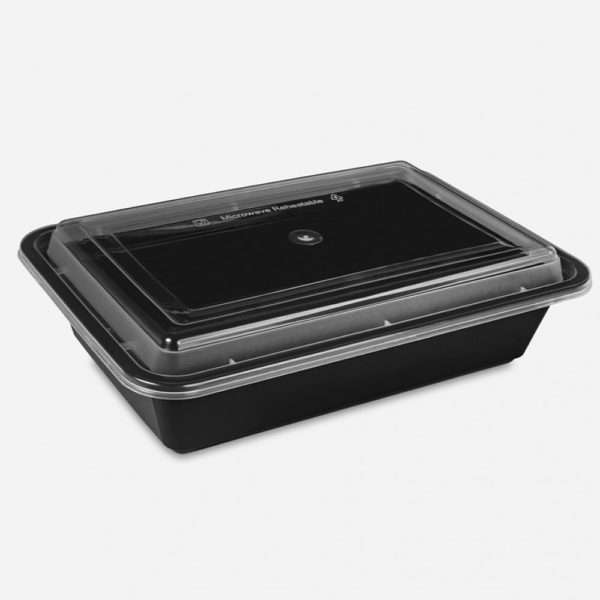1650ML RECTANGLE CONTAINER WITH DOME LID (RE-58)