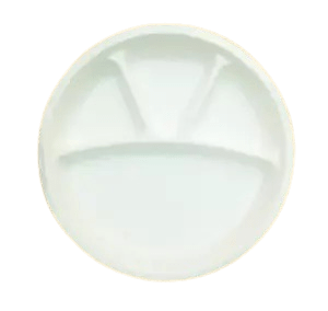 11" 4 COMPARTMENT ROUND BIO PLATE