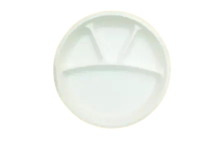 11" 4 COMPARTMENT ROUND BIO PLATE