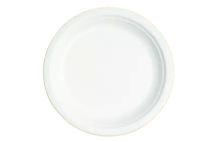 12" ROUND BIO PLATE (WHITE)
