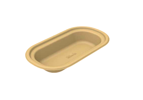 500ML OVAL BIO CONTAINER (NATURAL)
