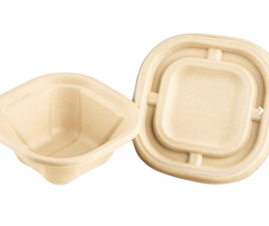 750ML RIPPLE CONTAINER350ML BIO CONTAINER WITH LID (NATURAL)